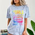 Retro Girls Just Wanna Have Fun Nostalgia 1980s 80's Premium Tri-Blend Comfort Color Blast T-Shirt Ocean