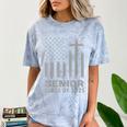 Senior Class Of 2025 USA Flag Cross Christian Graduation Comfort Color Blast T-Shirt Ocean