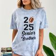 Senior Football Brother Class Of 2025 Graduation Graduate Comfort Color Blast T-Shirt Ocean