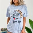Senior Football Mom Class Of 2026 Graduation Graduate Comfort Color Blast T-Shirt Ocean