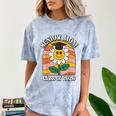Senior Mom Class Of 2026 Daisy Flower Retro Graduation Comfort Color Blast T-Shirt Ocean