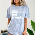 Silent But Friendly A Design For Introverts Comfort Color Blast T-Shirt Ocean
