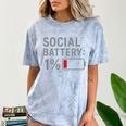 Social Battery 1 Percent Introvert Mood Minimalist Comfort Color Blast T-Shirt Ocean Social Battery 1 Percent Introvert Mood Minimalist Comfort Color Blast T-Shirt Ocean