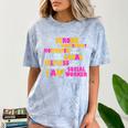 Social Worker T Shirt Graduation Social Work Month Comfort Color Blast T-Shirt Ocean