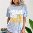 Social Worker Will Work For Pizza Graduation Comfort Color Blast T-Shirt Ocean