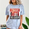 Straight Outta Fire Academy T Shirt Firefighter Graduation Comfort Color Blast T-Shirt Ocean