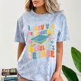 i Survived My Daughter's Bachelors Degree Groovy Graduation Comfort Color Blast T-Shirt Ocean