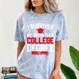 I Survived My Daughter's College Degree College Graduation Comfort Color Blast T-Shirt Ocean