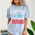 I Survived My Daughter's Nurse Degree School Graduation Comfort Color Blast T-Shirt Ocean
