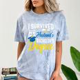 i Survived My Husbands Bachelors Degree Graduation Gifts Comfort Color Blast T-Shirt Ocean