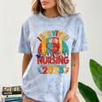 I Survived Nursing School Class Of 2025 Proud Graduation Comfort Color Blast T-Shirt Ocean