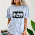 VHS Tape Rewind Glitch 90s Retro Nostalgia Please Rewind Comfort Color Blast T-Shirt Ocean