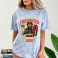 Woman Firefighter Aunt TiTi Auntie Black Graduation Comfort Color Blast T-Shirt Ocean