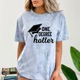 Women's One Degree Hotter College Masters PhD Graduation Party Comfort Color Blast T-Shirt Ocean
