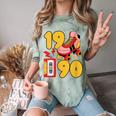 1990 Retro Raised On 90s Music Old School Nostalgia Punk Comfort Color Blast T-Shirt Fern