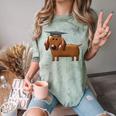 2018 Dog Graduation Shirt Dachshund Graduation For Men Women Kids Comfort Color Blast T-Shirt Fern