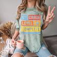 5th Grade Level Complete Shirt Graduation Last Day Of School Comfort Color Blast T-Shirt Fern
