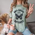 Anti-Social Butterfly Awkward Introvert Homebody Humor Comfort Color Blast T-Shirt Fern