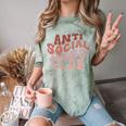 Anti Social Moms Club On Back Retro Introvert Unsociable Comfort Color Blast T-Shirt Fern Anti Social Moms Club On Back Retro Introvert Unsociable Comfort Color Blast T-Shirt Fern