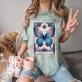 Antisocial Butterfly Introvert Distressed Comfort Color Blast T-Shirt Fern