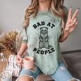 Bad At People Ferret Introvert Saying Slogan Comfort Color Blast T-Shirt Fern Bad At People Ferret Introvert Saying Slogan Comfort Color Blast T-Shirt Fern