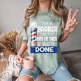 Barber Stylist Barber College Graduation Comfort Color Blast T-Shirt Fern
