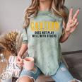 Caution Does Not Play Well With Others Introvert Comfort Color Blast T-Shirt Fern