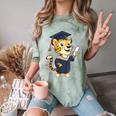 Cheetah Graduation Cute Kindergarten Elementary High School Comfort Color Blast T-Shirt Fern
