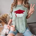 Class Of 2021 Burgundy Regalia Graduation Comfort Color Blast T-Shirt Fern