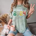 Class Of 2024 College High School Graduation Comfort Color Blast T-Shirt Fern