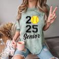 Class Of 2025 Softball Senior Graduation Graduate Women Comfort Color Blast T-Shirt Fern