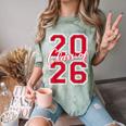 Class Of 2026 Graduation Red With Varsity Letters Comfort Color Blast T-Shirt Fern