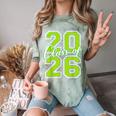 Class Of 2026 Graduation Varsity Lime Green Letters Comfort Color Blast T-Shirt Fern