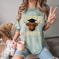 Class Of 2026 Highland Cow Senior Graduation School Pride Comfort Color Blast T-Shirt Fern