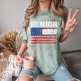 Class Of 2026 Senior Back To School American Flag Graduation Comfort Color Blast T-Shirt Fern