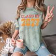 Class Of 2027 Graduation Senior Back To School 2026 Graduat Comfort Color Blast T-Shirt Fern