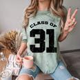 Class Of 31 Date High School Kindergarten Graduation Shirt Comfort Color Blast T-Shirt Fern