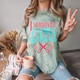 Cosmetology Graduation Tee I Survived Cosmetology School Comfort Color Blast T-Shirt Fern