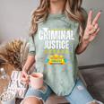 Criminal Justice Degree Graduation Senior Celebration Grad Comfort Color Blast T-Shirt Fern