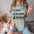 Eat Sleep Study For Bar Exam Lawyer Graduation Comfort Color Blast T-Shirt Fern