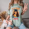 Educated Latina Graduation Day Grad Si Se Pudo Class Of 2024 Comfort Color Blast T-Shirt Fern