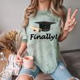 Finally I'm Graduate Graduation Comfort Color Blast T-Shirt Fern