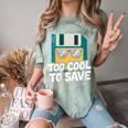 Floppy Disk Retro Tech Nostalgia Old School Computing Humor Comfort Color Blast T-Shirt Fern