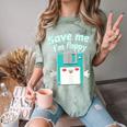 Floppy Disk Retro Tech Nostalgia Old School Computing Humor Comfort Color Blast T-Shirt Fern