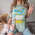 Frutiger Aero Aesthetic Rainbow Glitch Art Premium Tri-Blend Comfort Color Blast T-Shirt Fern