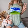 Frutiger Aero Meadow Aesthetic Y2k 2000s Ironic Nostalgic Comfort Color Blast T-Shirt Fern