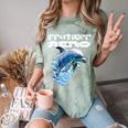 Frutiger Aero Splashy Dolphin Y2k Aesthetic Graphic Premium Comfort Color Blast T-Shirt Fern