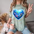Frutiger Aero Y2K Heart Comfort Color Blast T-Shirt Fern