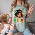 Future HBCU Grad Girl Kids Graduation HBCU College Comfort Color Blast T-Shirt Fern