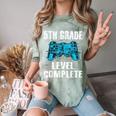 Gamer Graduation 5th Grade Level Complete Video Games Boys Comfort Color Blast T-Shirt Fern